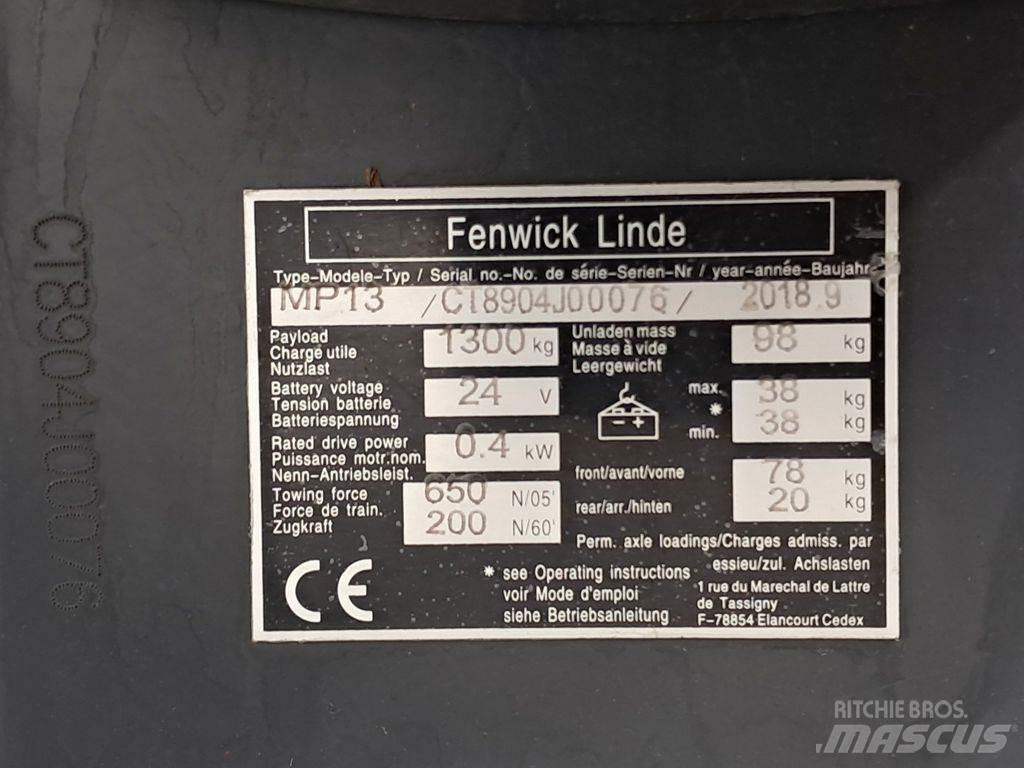Linde MP13 Transpallet elettrici a timone