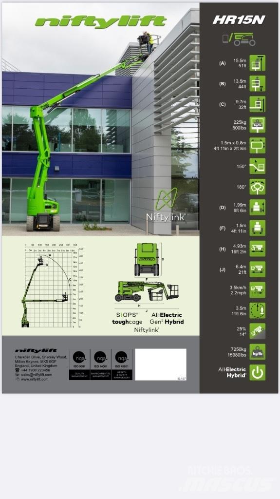 Niftylift HR 15NE Piattaforme a braccio articolato