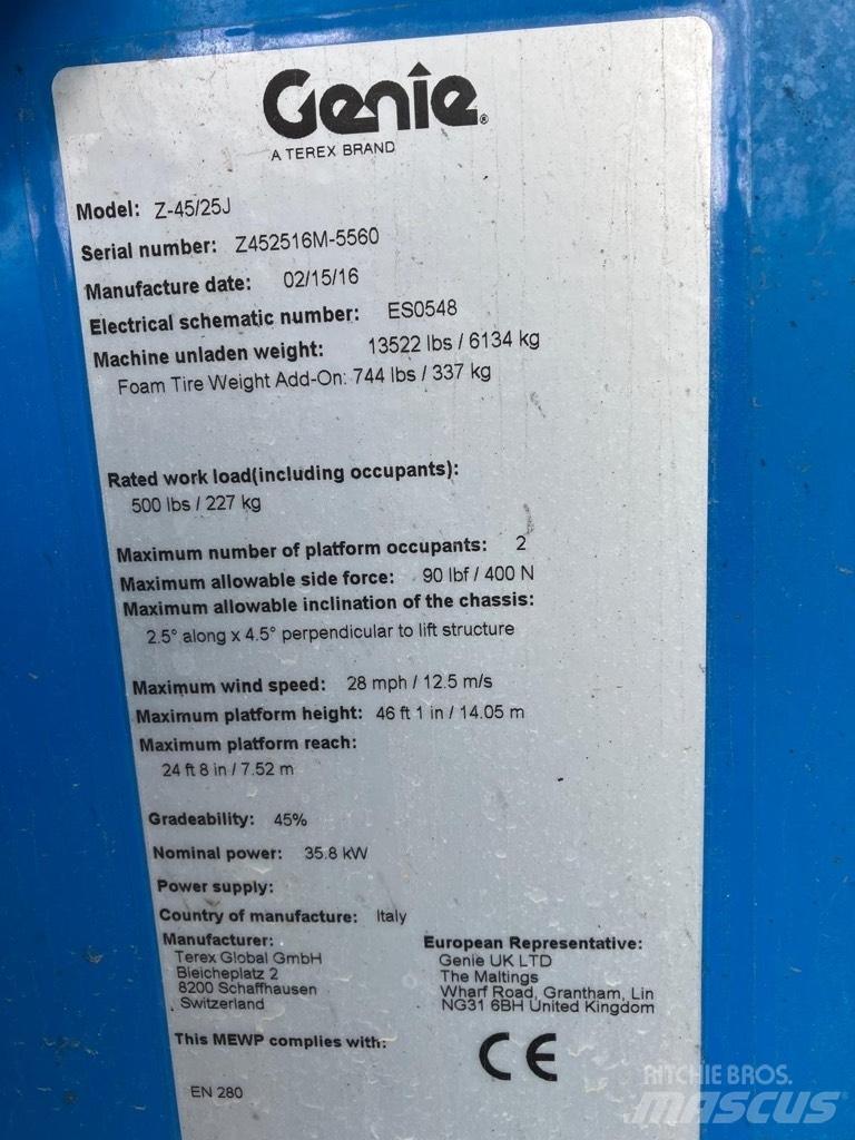 Genie Z 45/25 J Piattaforme a braccio articolato