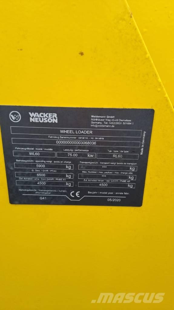 Wacker Neuson WL60 Pale gommate