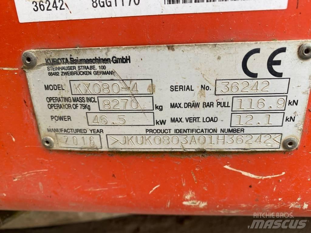 Kubota KX 080-4 Escavatori medi 7t - 12t