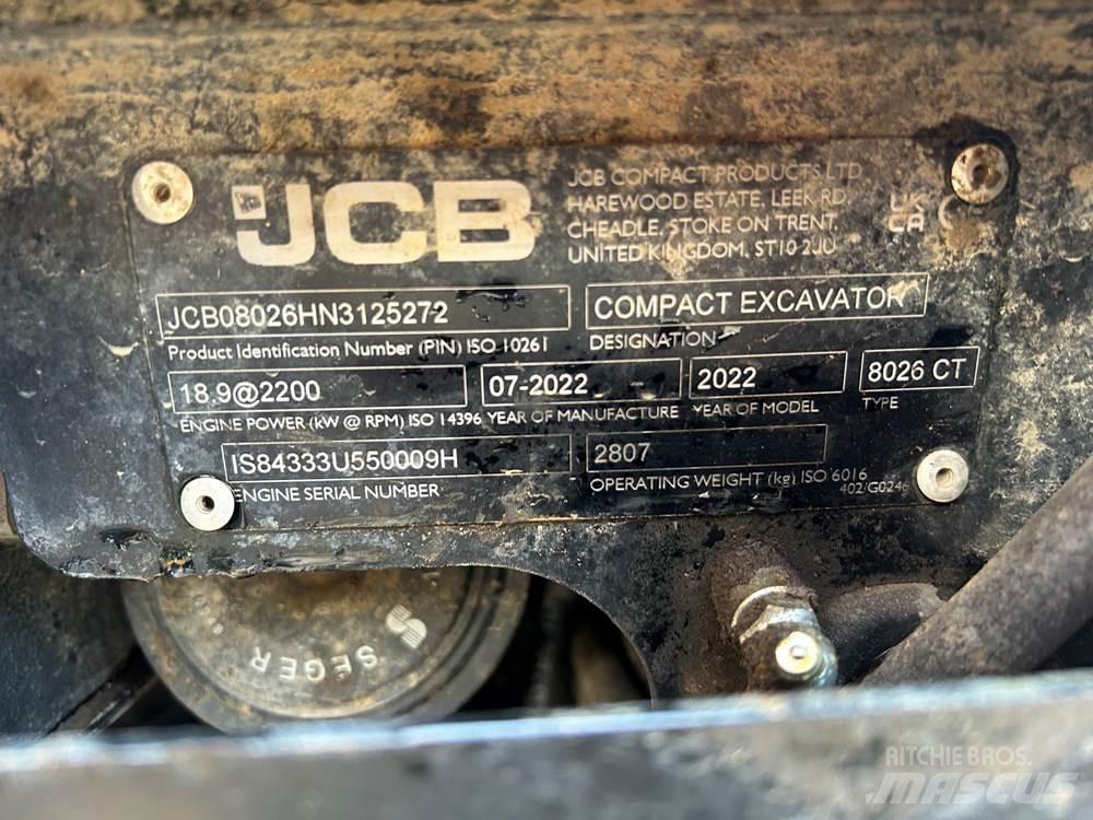 JCB 8026 CTS Miniescavatori