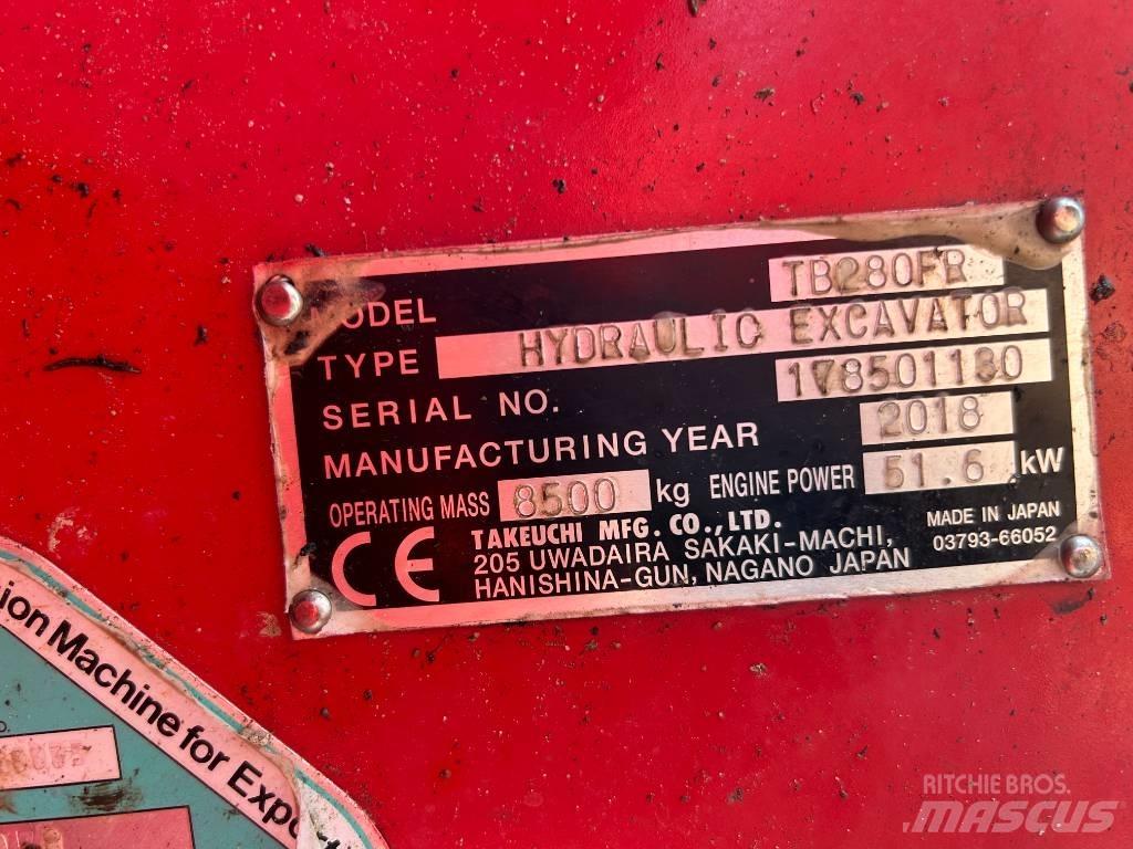 Takeuchi TB280FR Escavatori medi 7t - 12t
