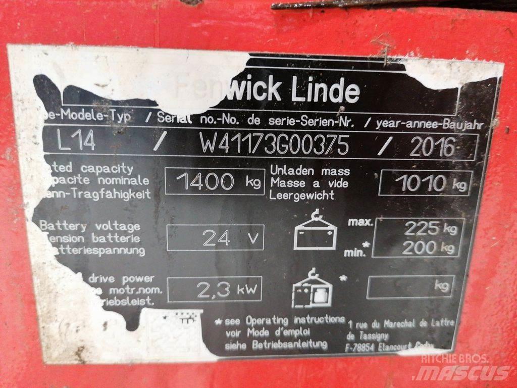 Linde L14 Transpallet uomo a terra