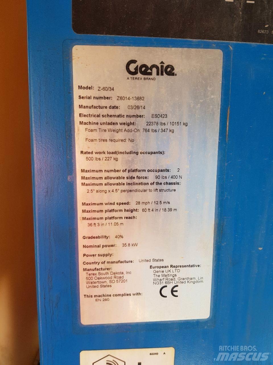Genie Z60 Piattaforme a braccio articolato