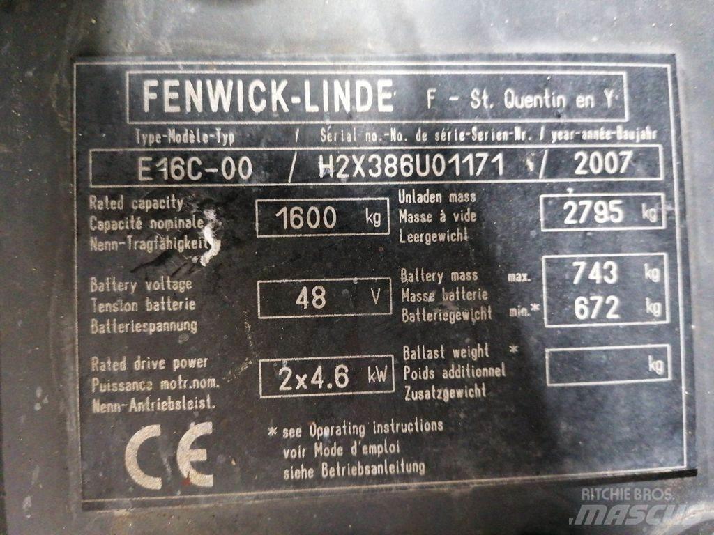 Linde E16C-00 Carrelli elevatori elettrici