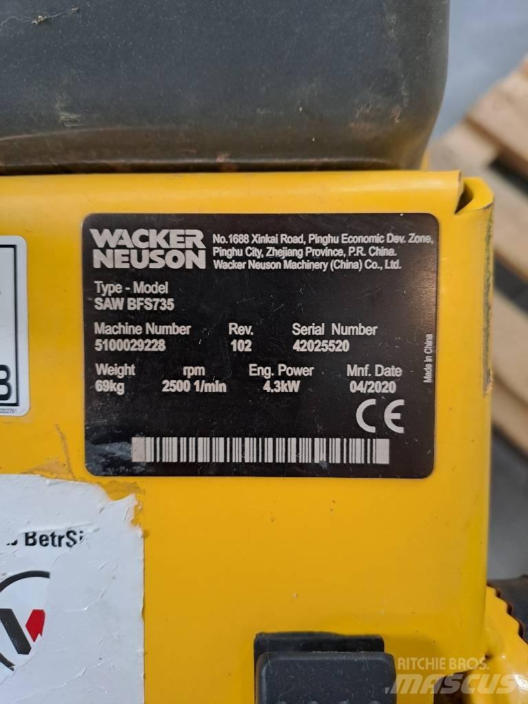 Wacker Neuson BFS735 Seghe per roccia e cemento