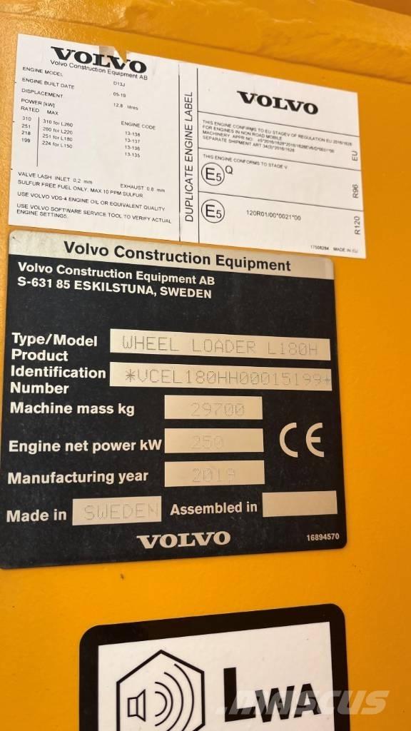 Volvo L180H Pale gommate