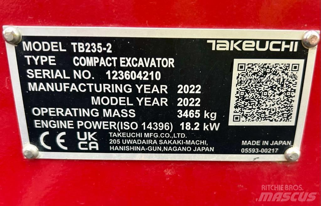 Takeuchi TB 235-2 V3 Miniescavatori
