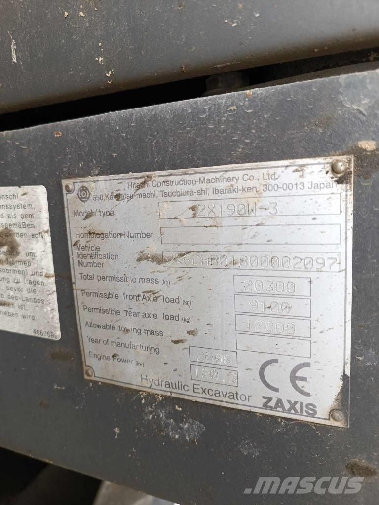 Hitachi ZX 190 W-3 Escavatori gommati