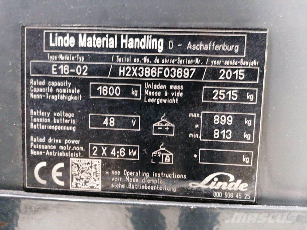 Linde E16-02 Carrelli elevatori elettrici