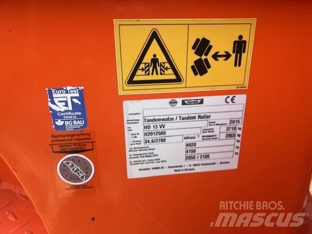 Hamm HD 13 VV, Vält Rulli a doppio tamburo