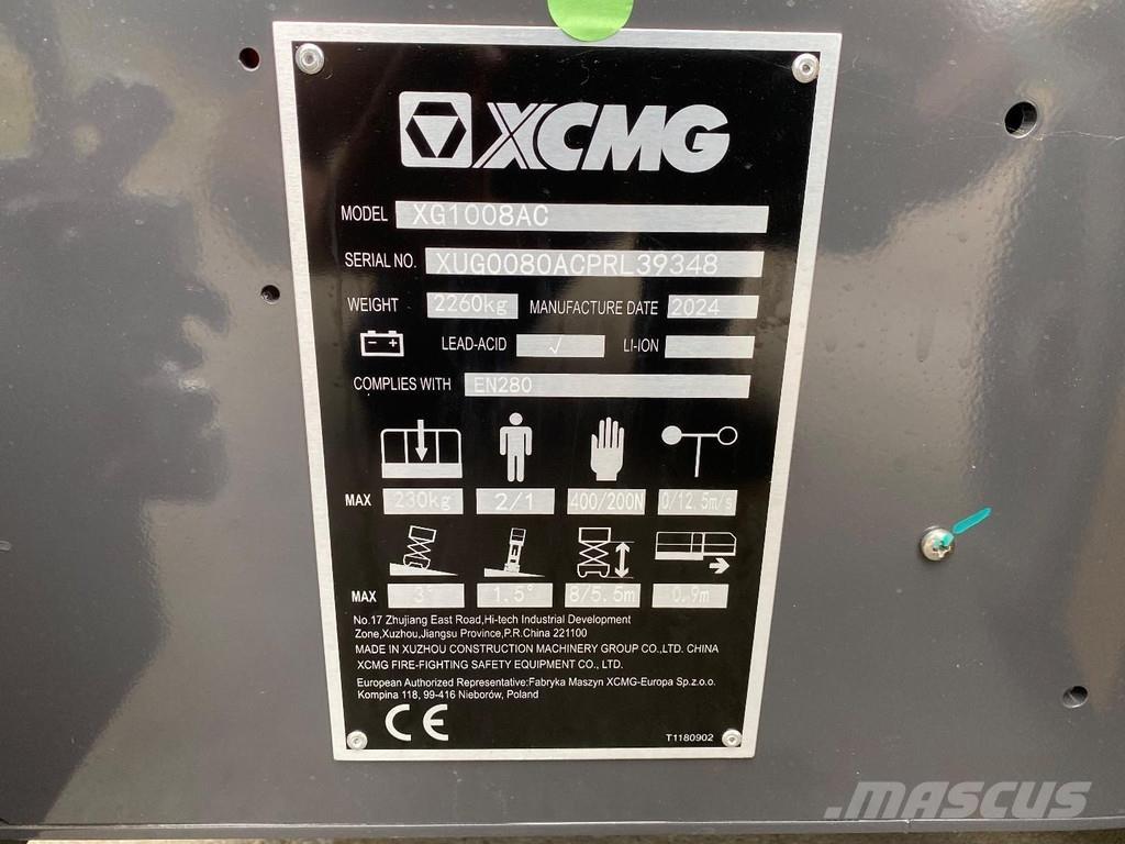 XCMG XG1008AC Piattaforme cingolate, Piattaforme a ragno e Montacarichi