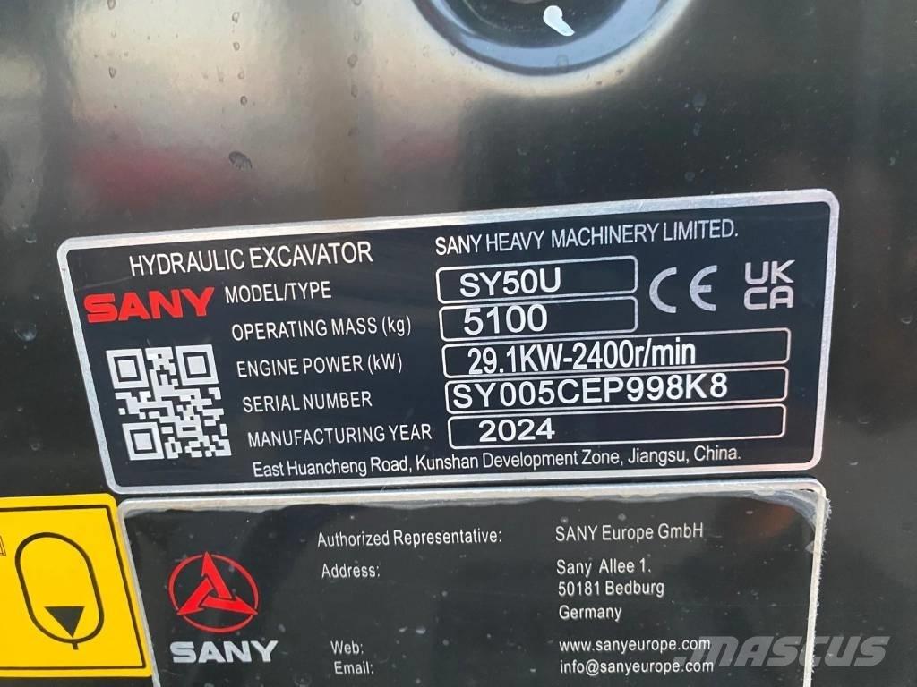 Sany SY 50 U Miniescavatori