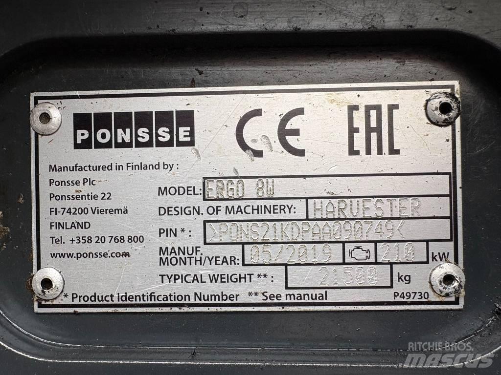 Ponsse Ergo 8W Abbattitrici, Disboscatrici