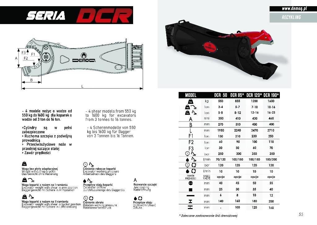  DEMOQ DCR120E Tagliatrici