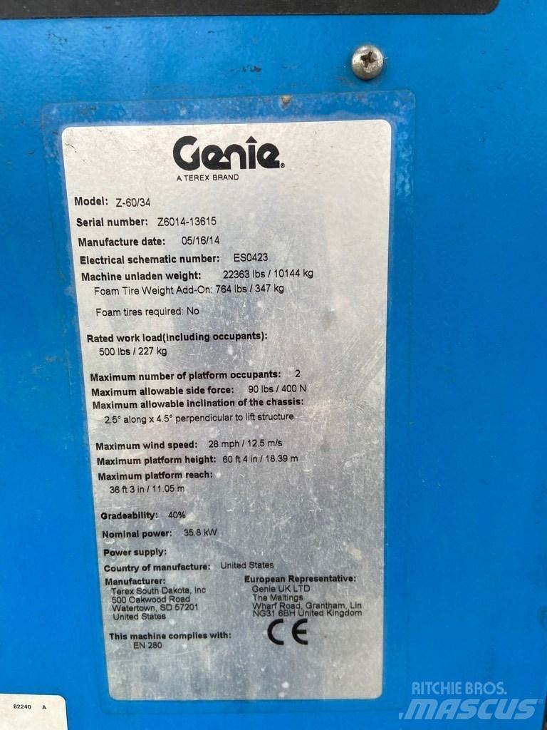 Genie Z 60/34 RT Piattaforme a braccio articolato