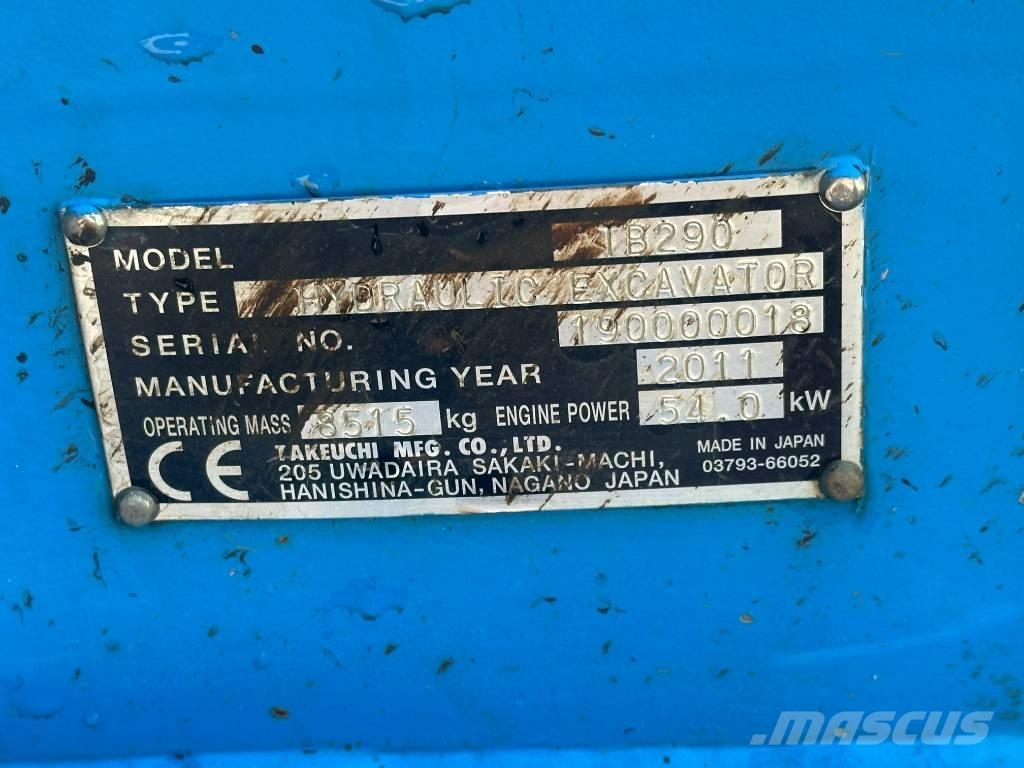 Takeuchi TB 290 Escavatori medi 7t - 12t