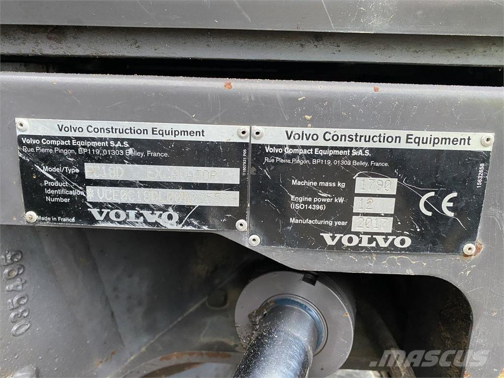 Volvo EC18D Escavatori gommati