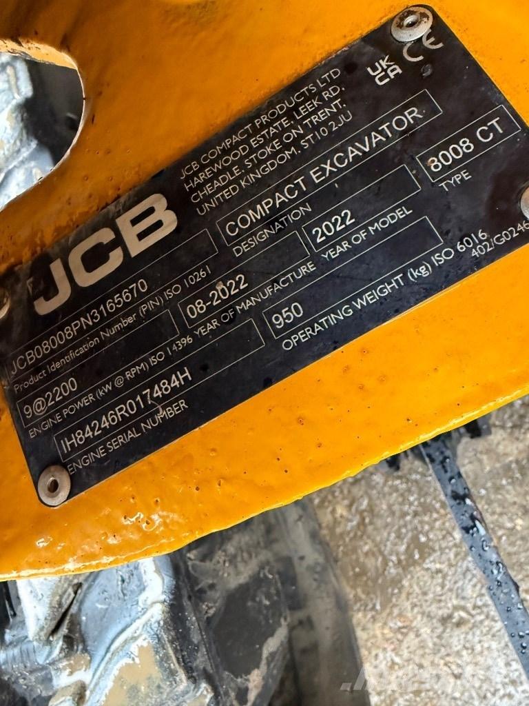 JCB 8008 CTS Miniescavatori