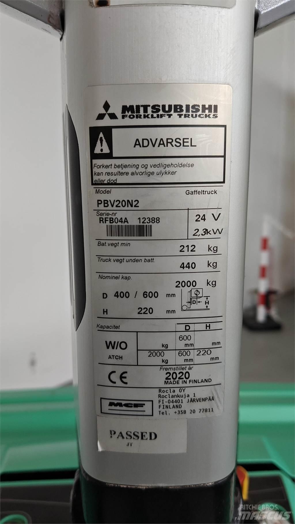 Mitsubishi PBV20N2 Carrelli elevatori-Altro