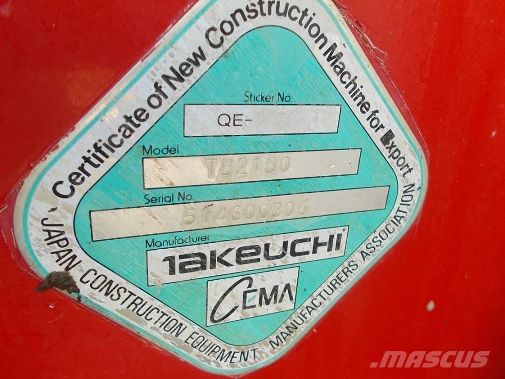 Takeuchi TB 2150 Escavatori cingolati
