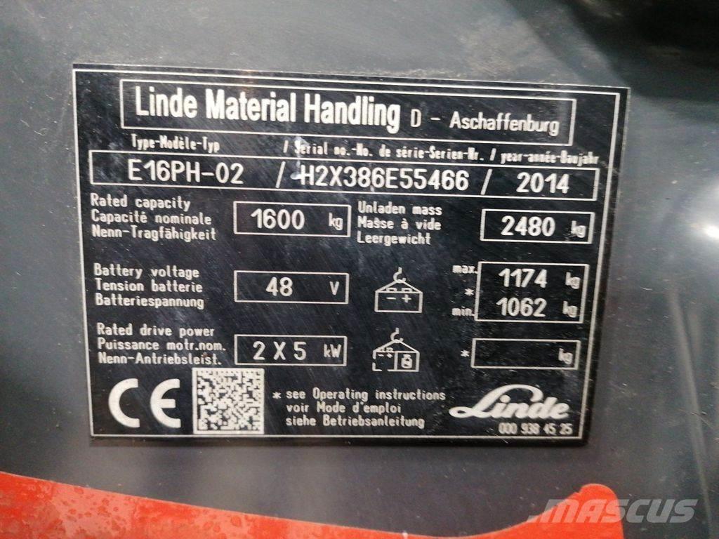 Linde E16PH-02 Carrelli elevatori elettrici