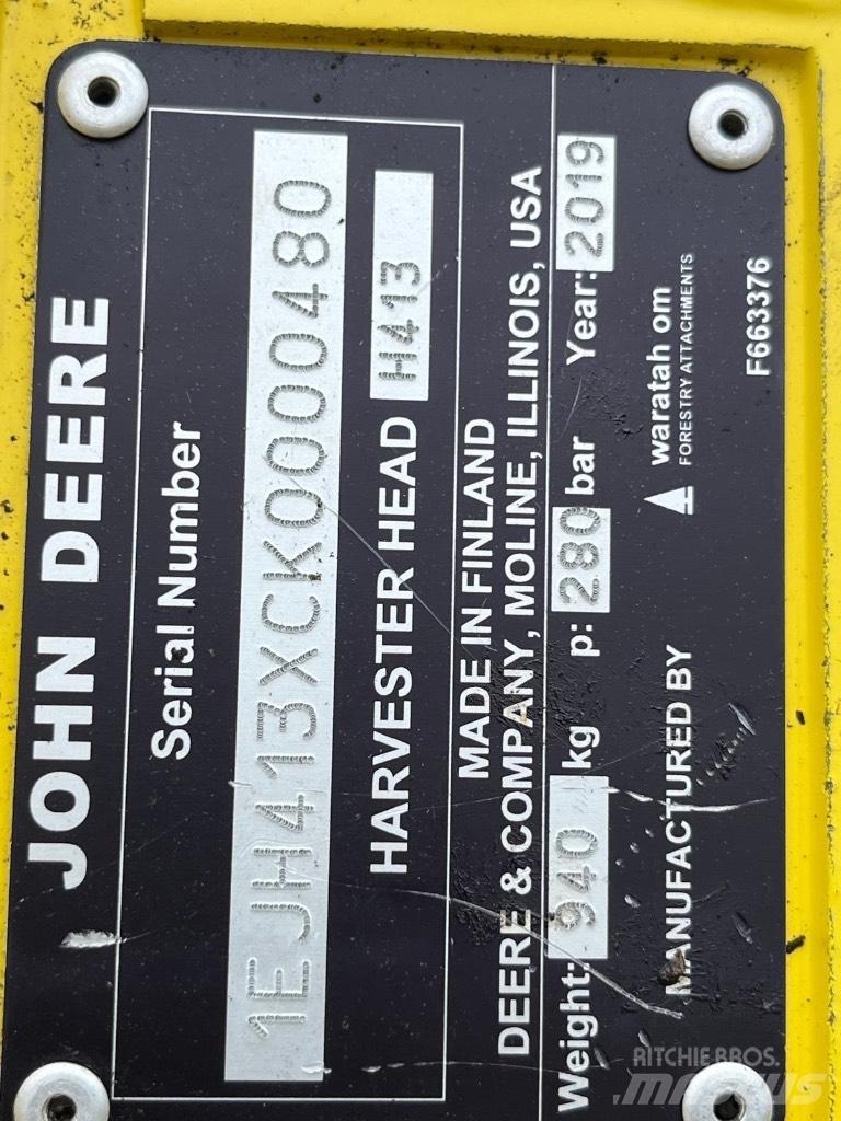 John Deere 1170G Abbattitrici, Disboscatrici