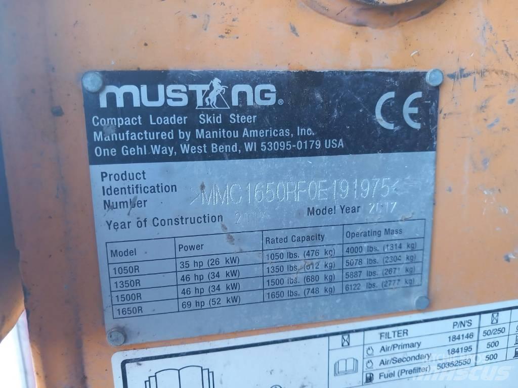 Mustang 1650 R Mini Pale Gommate