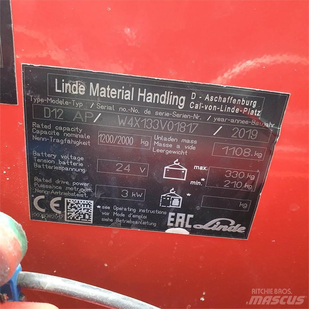 Linde D12AP Transpallet uomo a terra