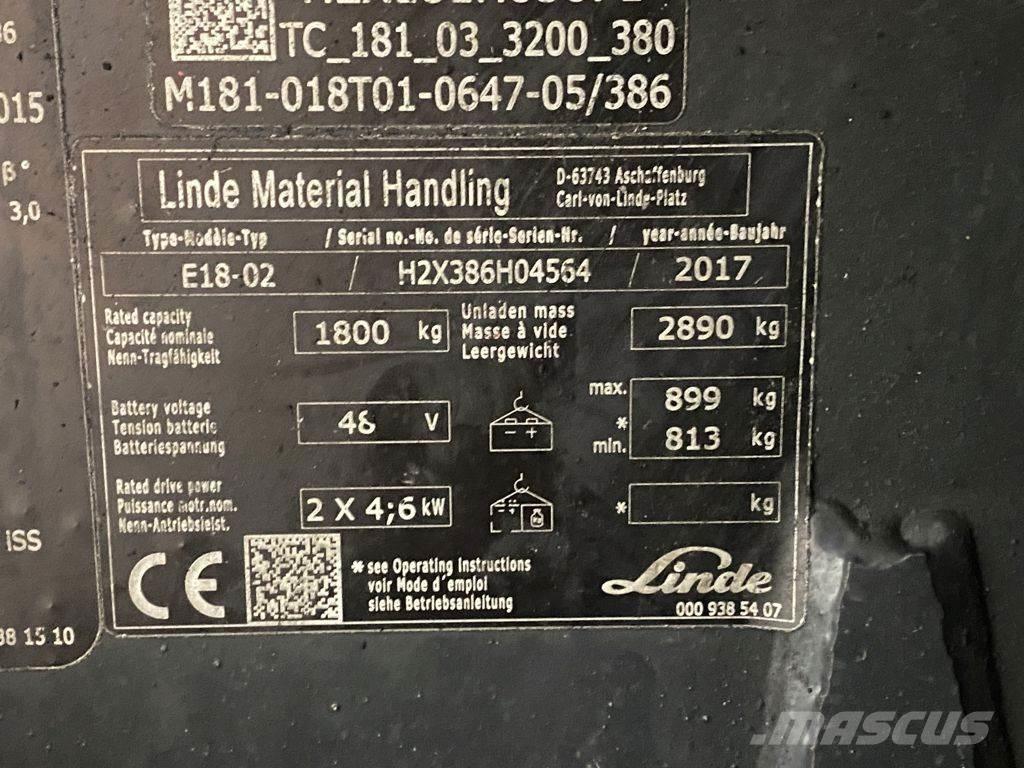 Linde E18-02 Carrelli elevatori elettrici