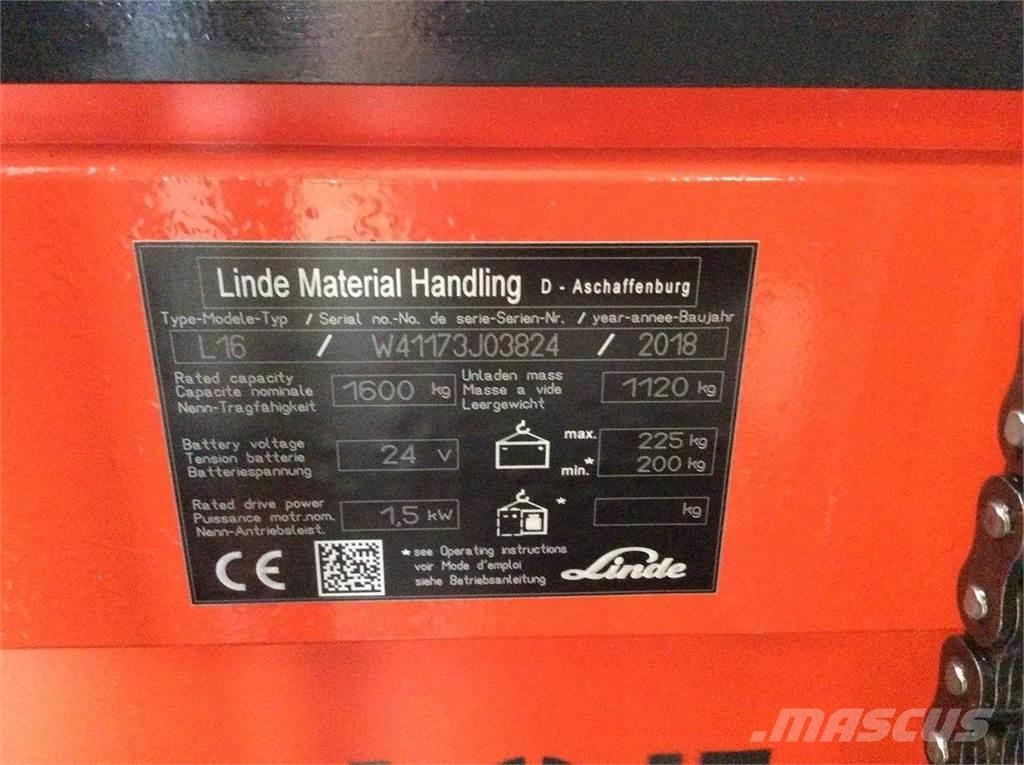 Linde L16 Carelli stoccatori  automatici-usati