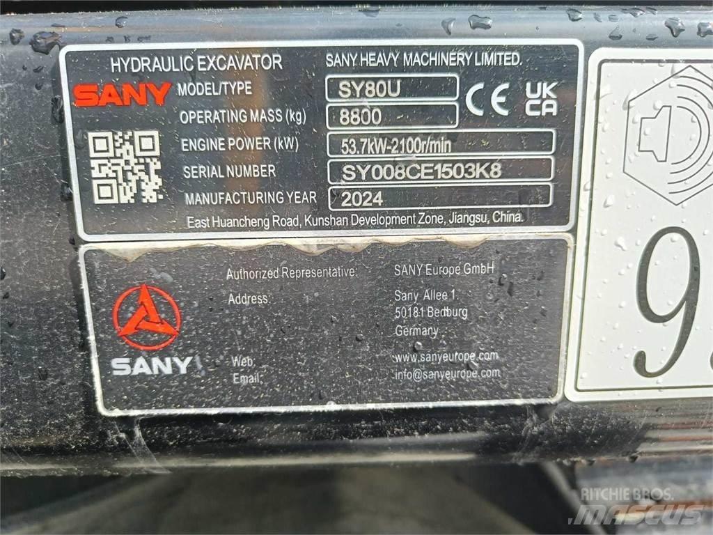 Sany SY80U Escavatori medi 7t - 12t