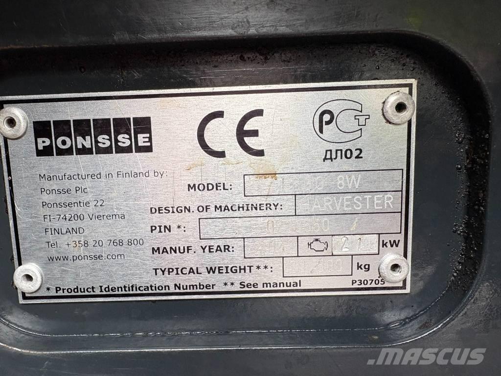 Ponsse Ergo 8W Abbattitrici, Disboscatrici