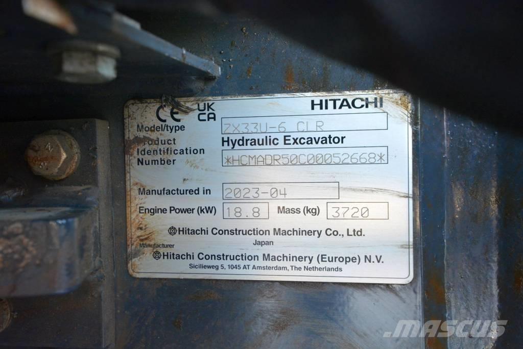 Hitachi ZX 33 U-6 Miniescavatori