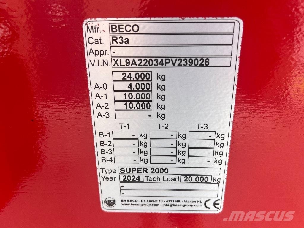 Beco Super 2000 Rimorchi ribaltabili