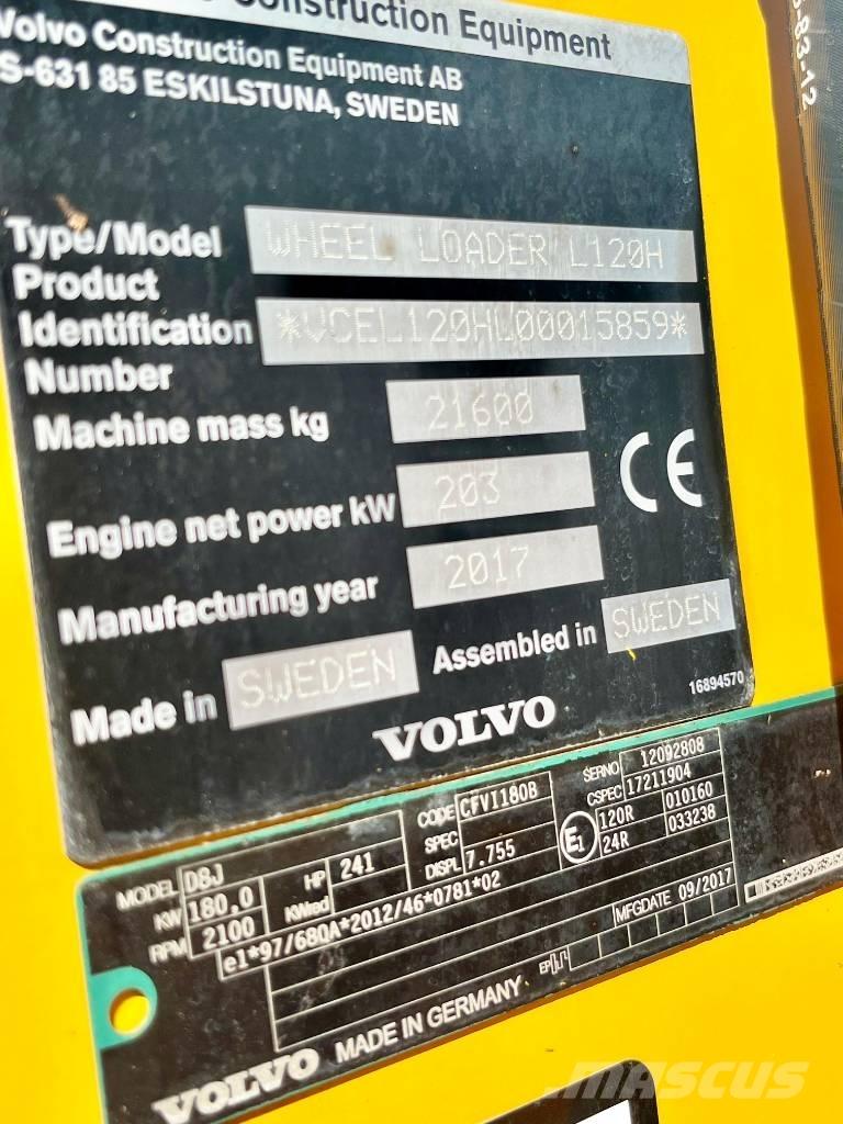 Volvo L 120 H Pale gommate