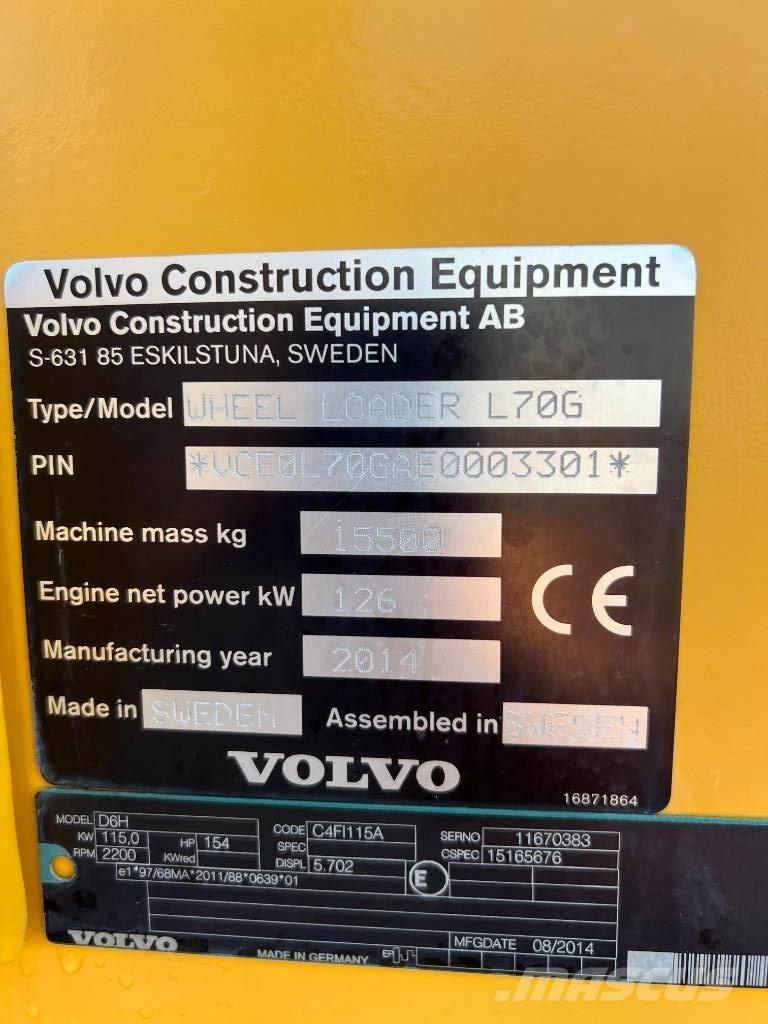 Volvo L 70 G Pale gommate