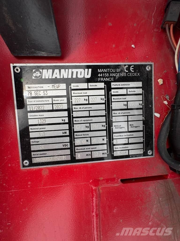 Manitou 78 SEC Piattaforme a pantografo