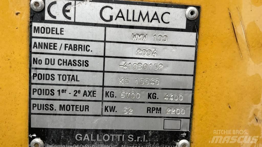 Gallmac WMW 100 Escavatori gommati