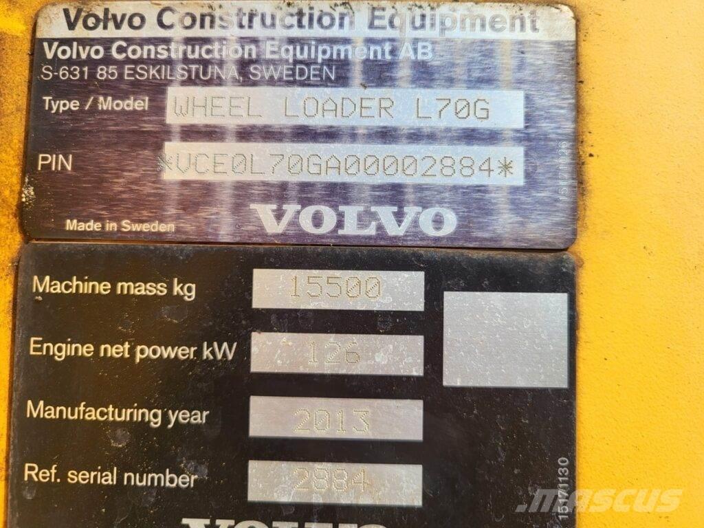 Volvo L70G Pale gommate