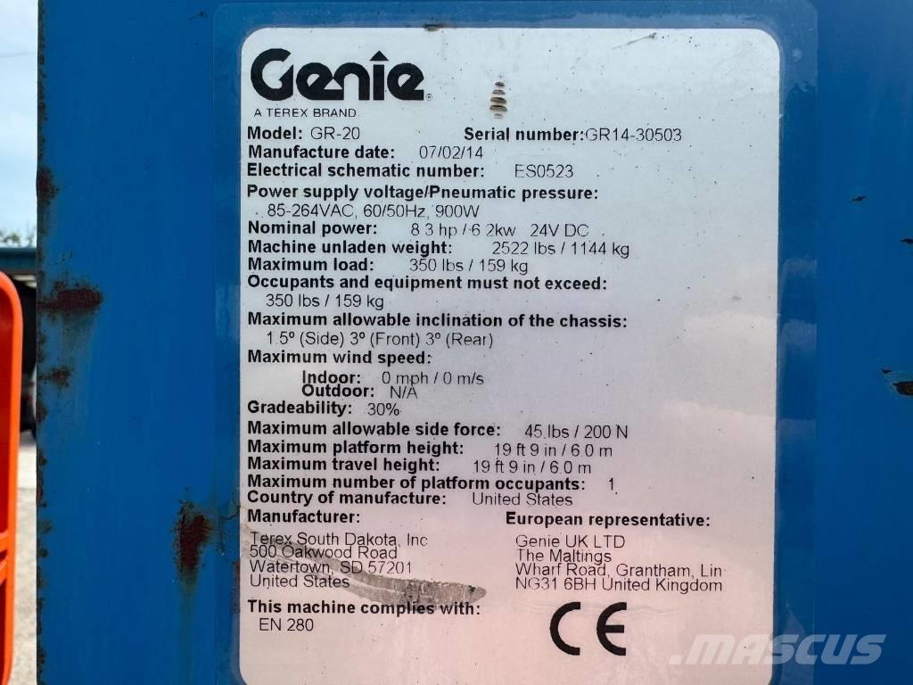 Genie GR 20 Sollevatori verticali