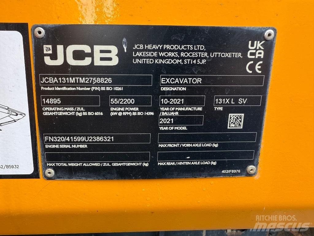 JCB 131X L SV Escavatori cingolati