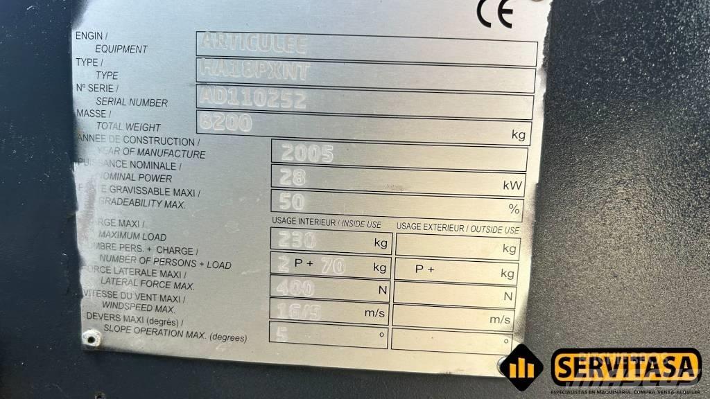 Haulotte HA 18 PX NT Piattaforme a braccio articolato