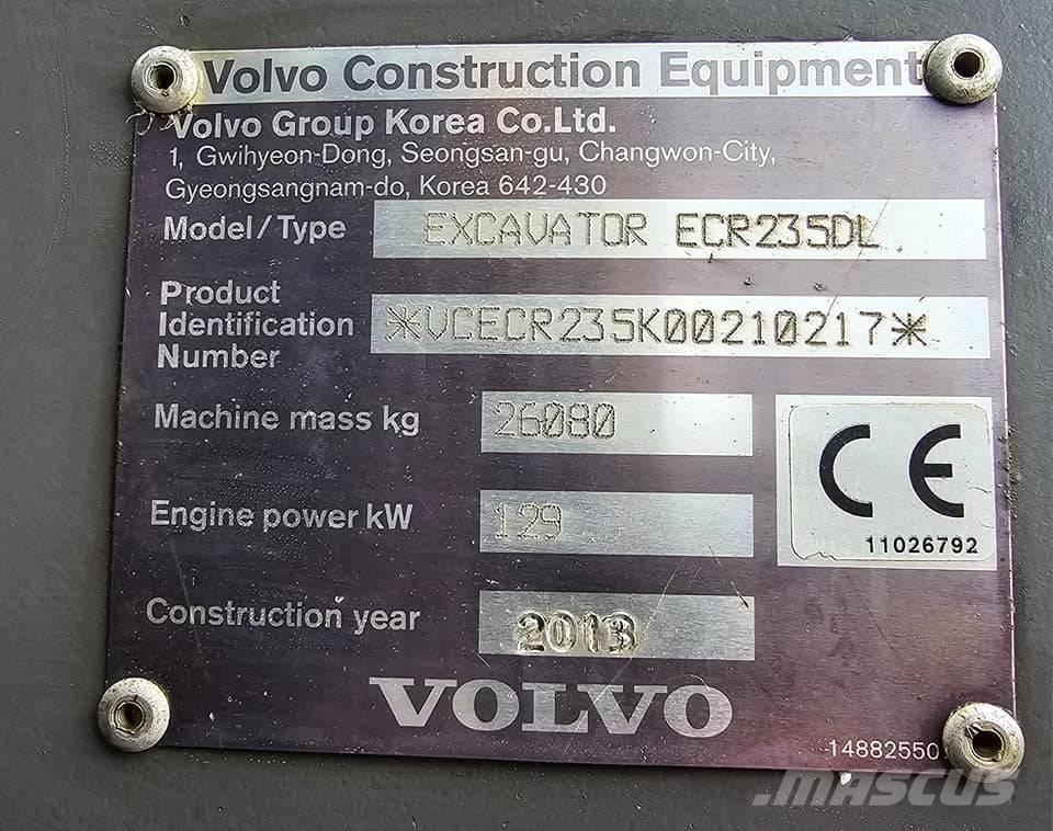 Volvo ECR235 DL Escavatori cingolati
