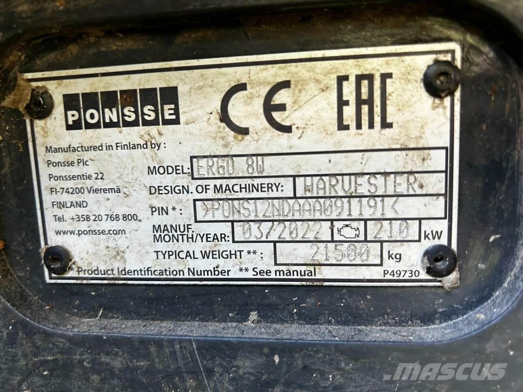 Ponsse Ergo 8W Abbattitrici, Disboscatrici