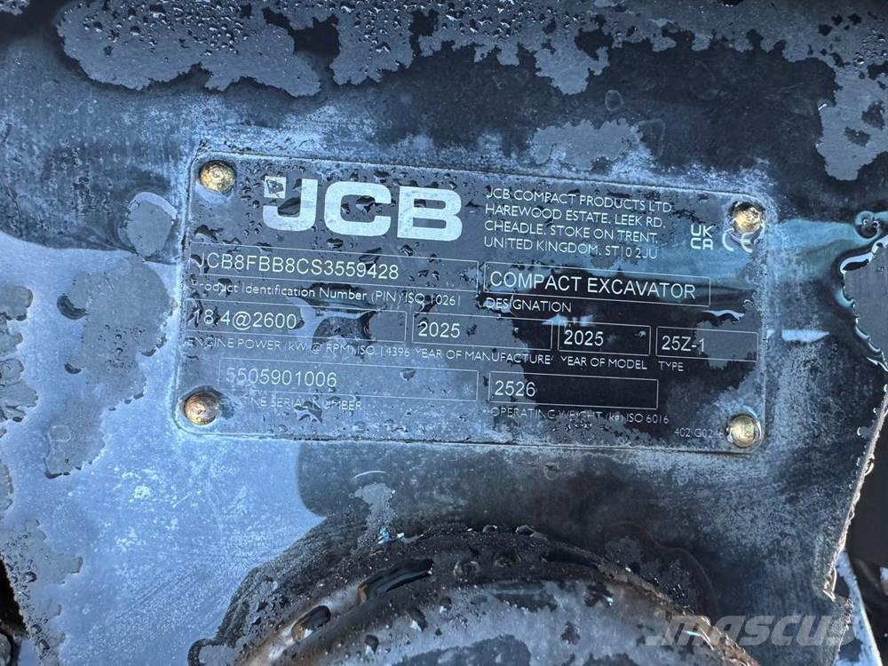 JCB 25Z-1 Miniescavatori