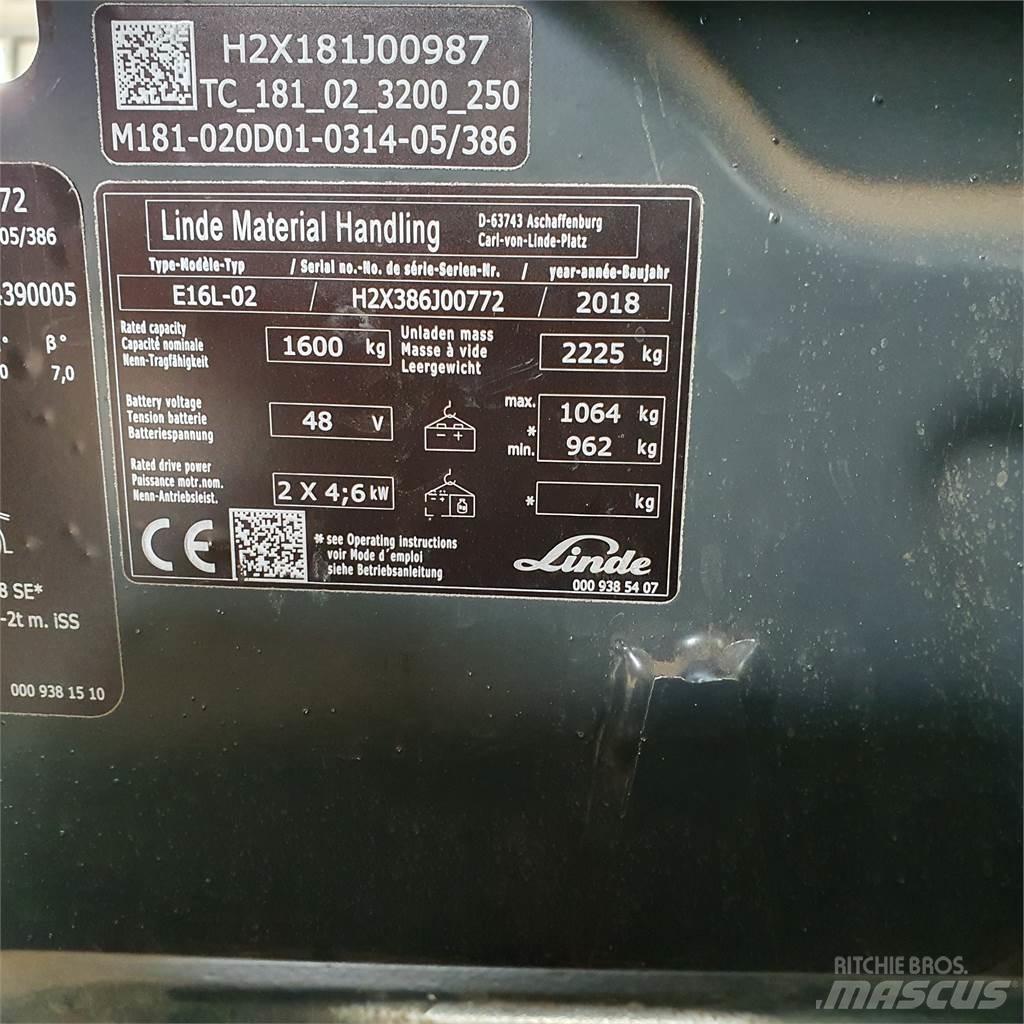 Linde E16L Carrelli elevatori elettrici