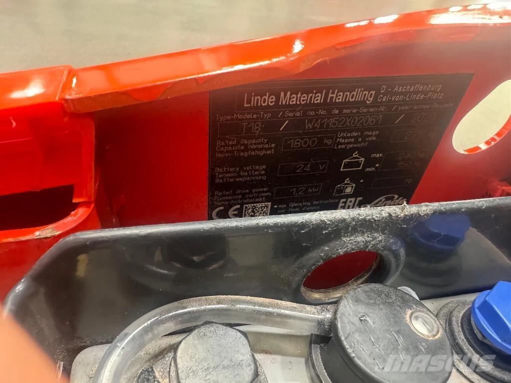 Linde T 18 Transpallet manuale