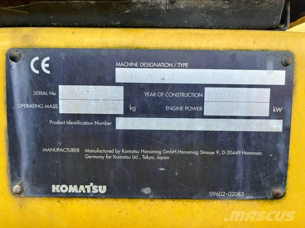 Komatsu PW 160-7 Escavatori gommati